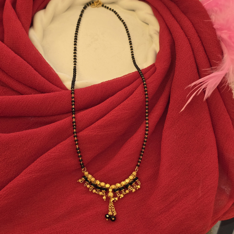 Black Beads Short Chain BBSC-012