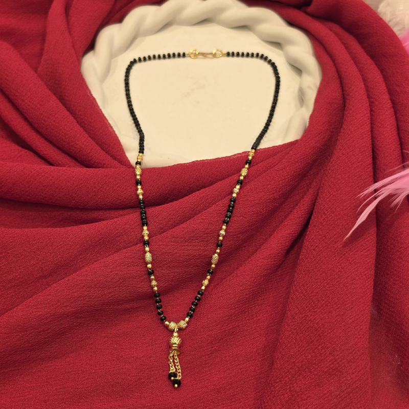 Black Beads Short Chain BBSC-014