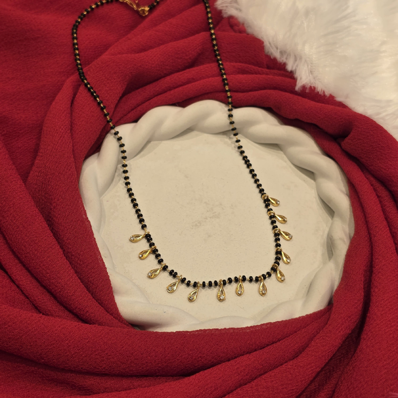 Black Beads Short Chain BBSC-015