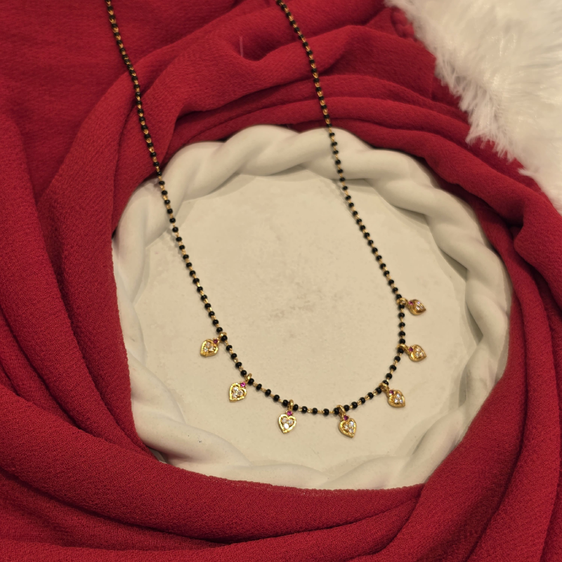 Black Beads Short Chain BBSC-016