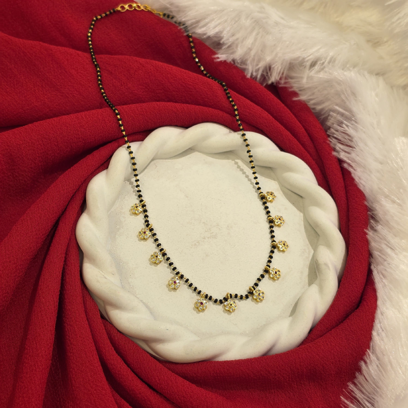 Black Beads Short Chain BBSC-021