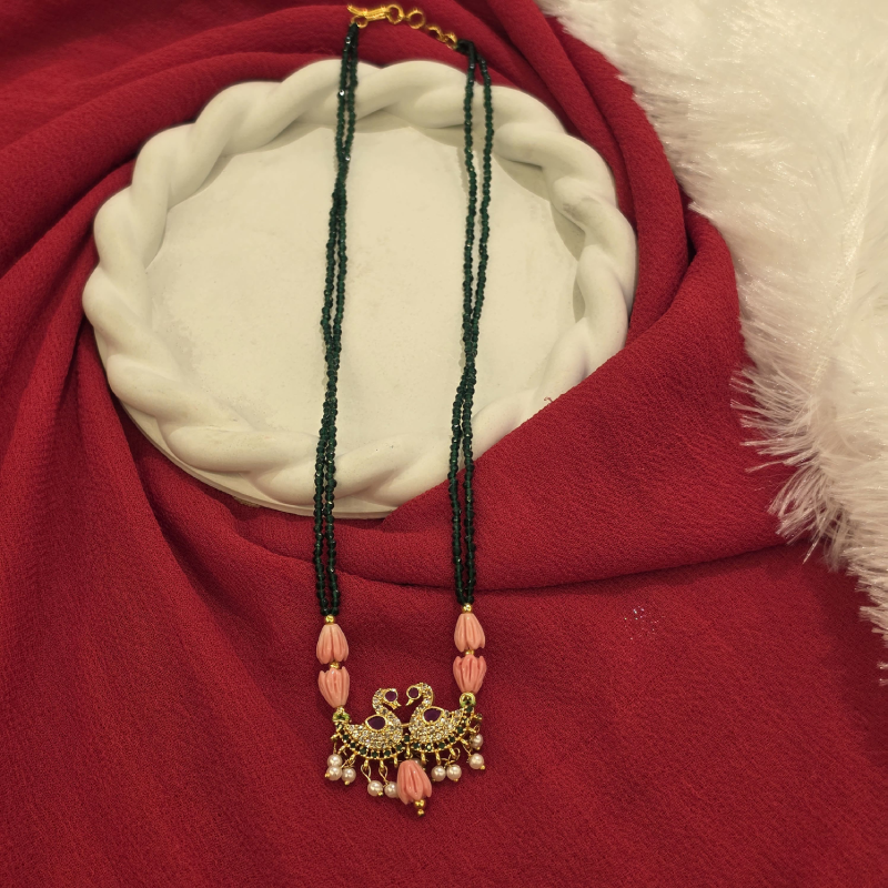 Black Beads Short Chain BBSC-028