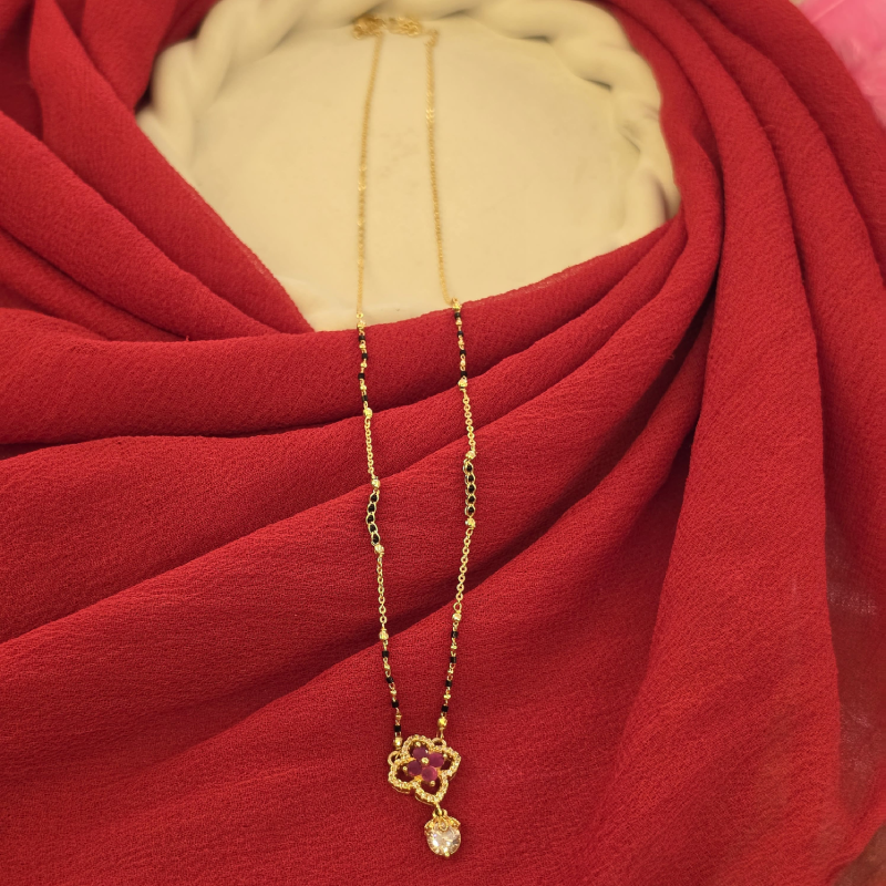 Black Beads Short Chain BBSC-004