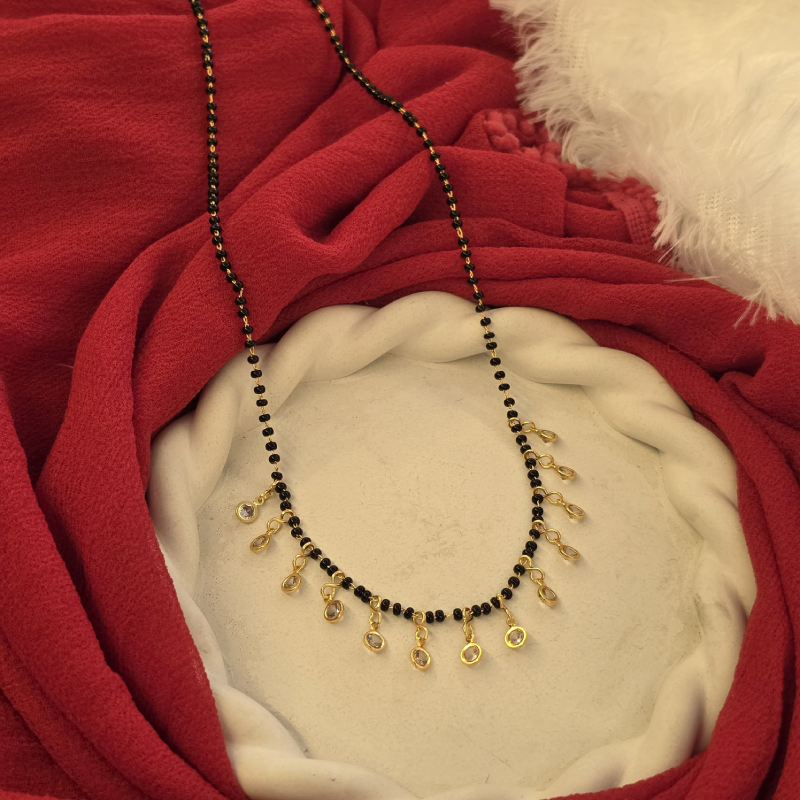 Black Beads Short Chain BBSC-006