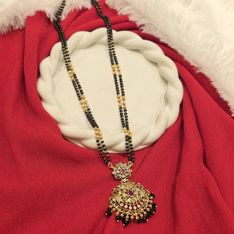 Black Beads Long Chain BBLC-012