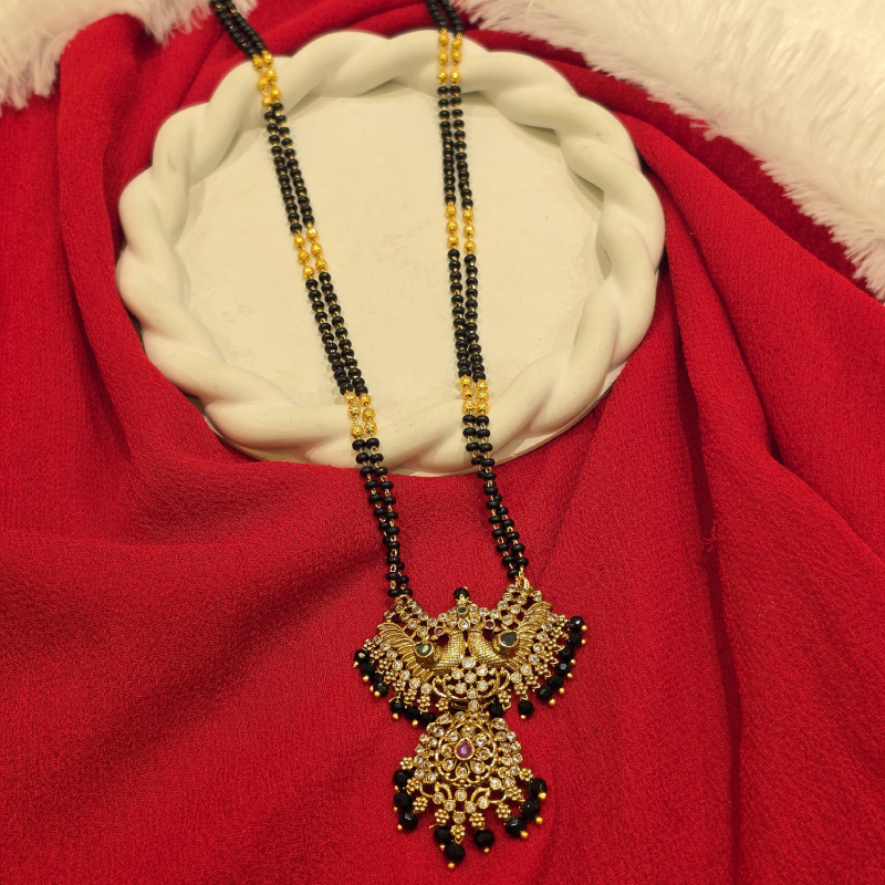 Black Beads Long Chain BBLC-013