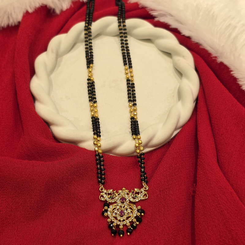 Black Beads Long Chain BBLC-015