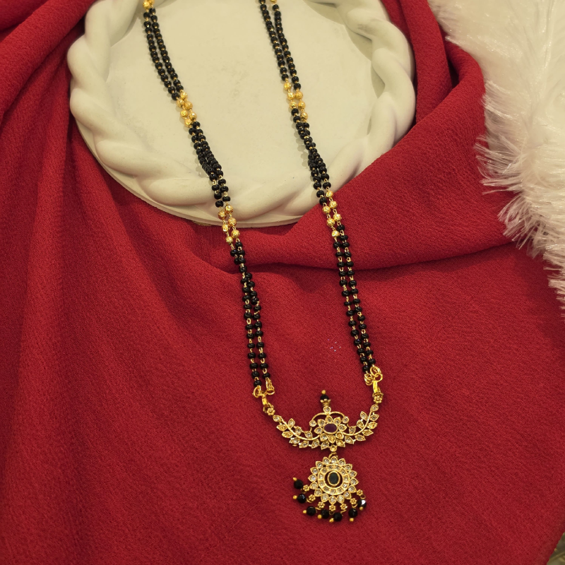 Black Beads Long Chain BBLC-004
